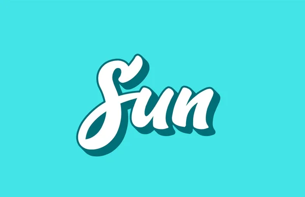 Sun Hand Written Word Text Typography Design Can Used Logo — Stock Vector