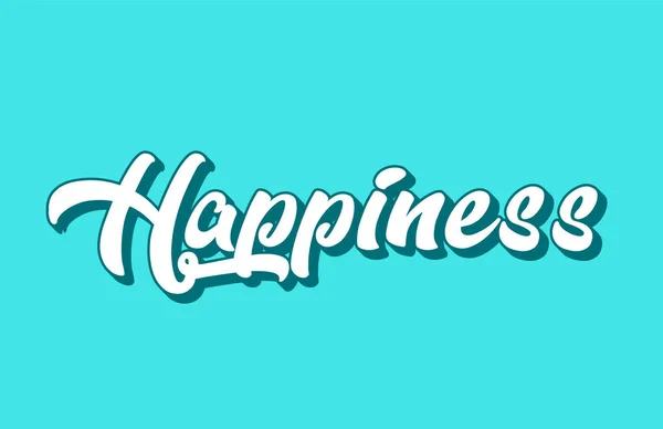 Happiness Hand Written Word Text Typography Design Can Used Logo — Stock Vector