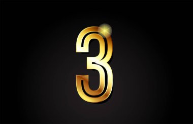 Bir şirket veya işletme için uygun 3 numaralı logo tasarımı