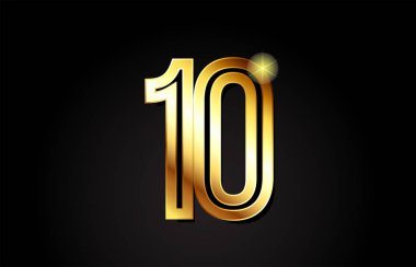 bir şirket veya işletme için uygun 10 numaralı logo tasarımı