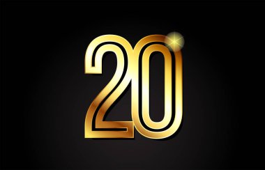 bir şirket veya iş için uygun 20 numaralı logo tasarımı