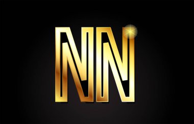 Altın alfabe harfi n n logo kombinasyon tasarımı bir şirket veya iş için uygundur