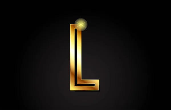 Altın Alfabe Harfi Logo Tasarımı Bir Şirket Veya Için Uygundur — Stok Vektör