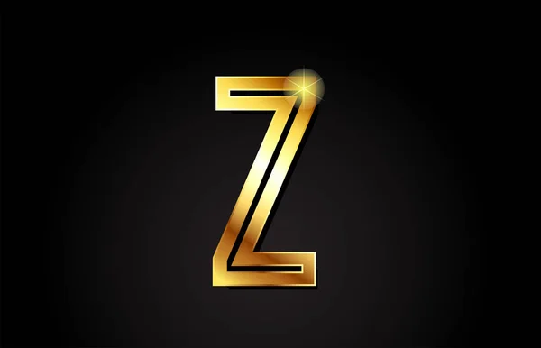 Złota Litera Alfabetu Logo Projekt Nadaje Się Dla Firmy Lub — Wektor stockowy
