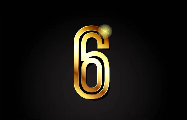 Diseño Logotipo Número Oro Adecuado Para Una Empresa Negocio — Archivo Imágenes Vectoriales