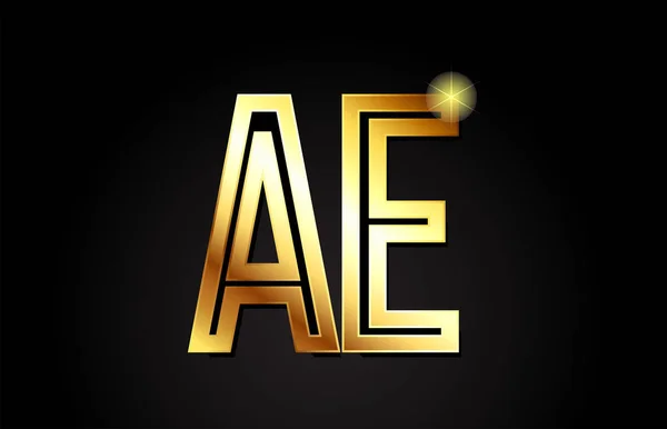 Χρυσό Αλφάβητο Λογότυπο Συνδυασμός Σχεδιασμού Κατάλληλο Για Μια Εταιρεία Επιχείρηση — Διανυσματικό Αρχείο