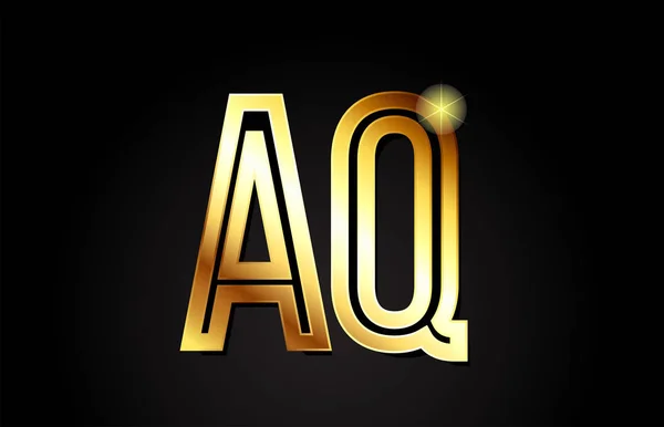 Alfabeto Dourado Letra Logotipo Combinação Design Adequado Para Uma Empresa —  Vetores de Stock