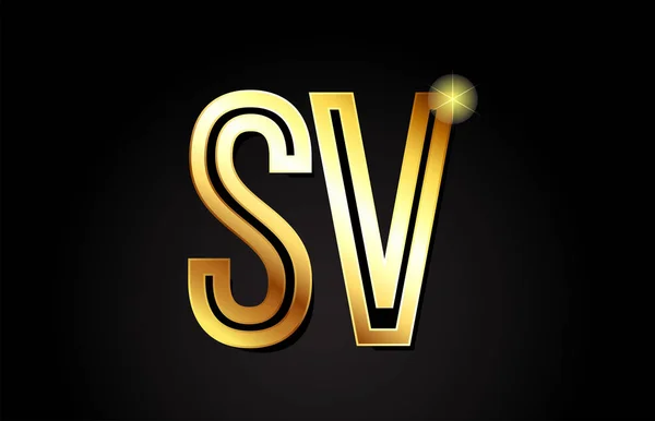 Alfabeto Ouro Letra Logotipo Combinação Design Adequado Para Uma Empresa —  Vetores de Stock