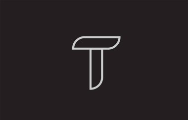 siyah ve beyaz alfabe harfi logo dizaynı bir şirket veya iş için uygun