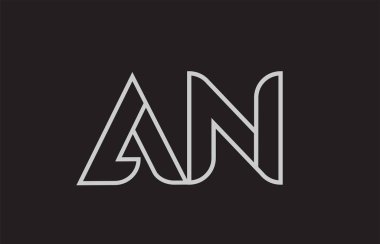 siyah ve beyaz alfabe harfi bir şirket veya iş için uygun bir n logo kombinasyon tasarımı