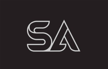 siyah ve beyaz alfabe harfi bir şirket veya iş için uygun bir logo kombinasyon dizaynıdır.