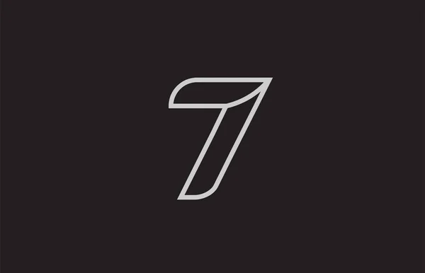 Schwarz Weißes Logo Design Mit Der Nummer Geeignet Für Ein — Stockvektor