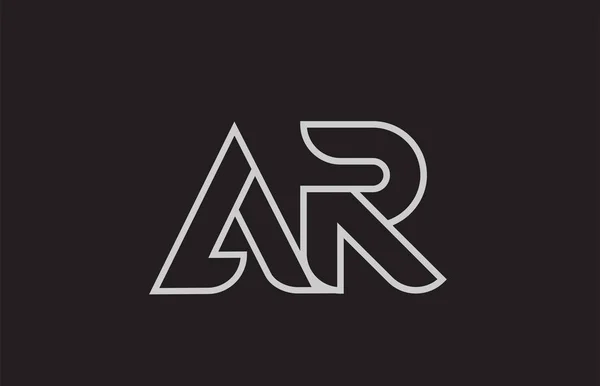 Lettre Alphabet Noir Blanc Logo Combinaison Design Adapté Une Entreprise — Image vectorielle