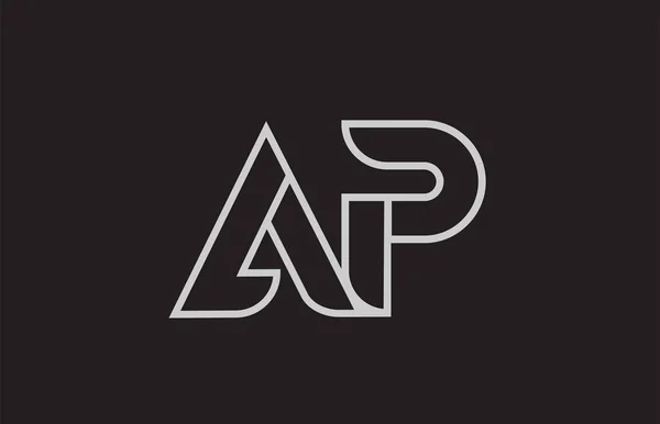 Alphabet Noir Blanc Lettre Logo Combinaison Design Adapté Une Entreprise — Image vectorielle