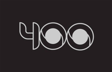 siyah ve beyaz numarası 400 logo tasarımı bir şirket ya da iş için uygun