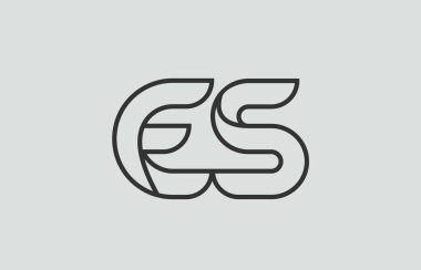 siyah ve beyaz alfabe harfleri bir şirket veya iş için uygun logo kombinasyon tasarımı