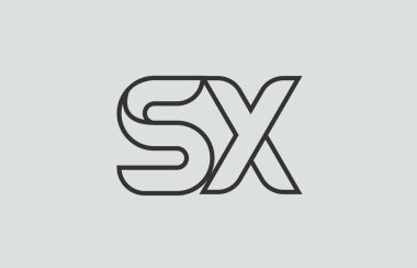 siyah ve beyaz alfabe harfi sx s x logo kombinasyon tasarımı bir şirket veya iş için uygun