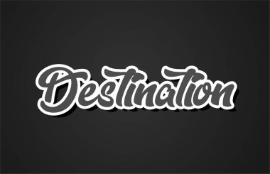 hedef word el metin tipografi tasarımı siyah ve beyaz renkli logo, afiş veya kart tasarımı için uygun yazma