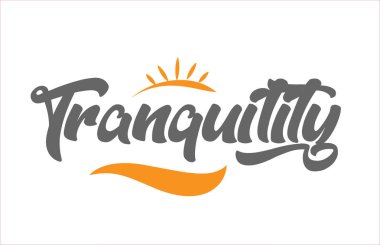 huzur word el metin tipografi tasarım logo, afiş veya kart tasarımı için uygun siyah ve turuncu renk ile yazma