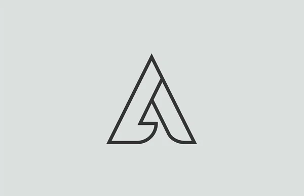 Zwart Wit Alfabet Letter Een Logo Ontwerp Geschikt Voor Een — Stockvector