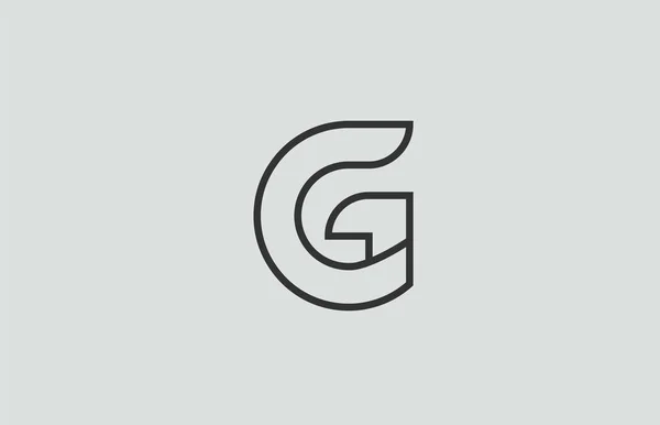 会社やビジネスに適した黒と白のアルファベット文字Gのロゴデザイン — ストックベクタ