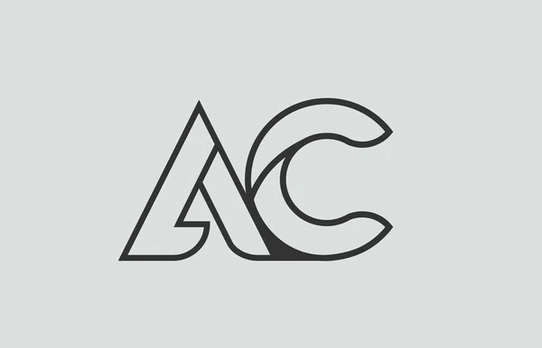 Zwart Wit Alfabet Letter Logo Combinatieontwerp Geschikt Voor Een Bedrijf — Stockvector