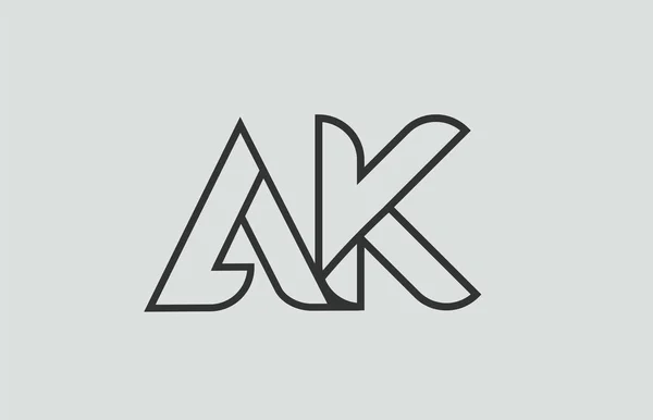 Чорно Біла Літера Логотип Комбінації Дизайн Підходить Компанії Або Бізнесу — стоковий вектор