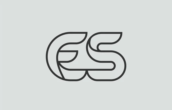 Zwart Wit Alfabet Letter Logo Combinatieontwerp Geschikt Voor Een Bedrijf — Stockvector