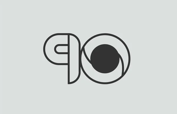 Чорно Білий Номер Дизайн Логотипу Підходить Компанії Або Бізнесу — стоковий вектор