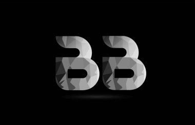 siyah ve beyaz alfabe harfi bb logo kombinasyon tasarımı bir şirket veya iş için uygundur