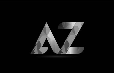 siyah ve beyaz alfabe az bir z logo kombinasyon tasarımı bir şirket veya iş için uygun