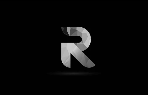 适用于公司或企业的黑白字母R标志设计 — 图库矢量图片
