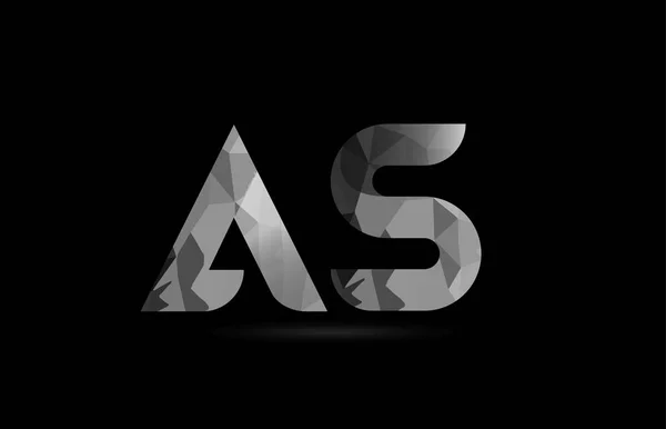 Letra Del Alfabeto Blanco Negro Como Diseño Combinación Logotipo Adecuado — Archivo Imágenes Vectoriales