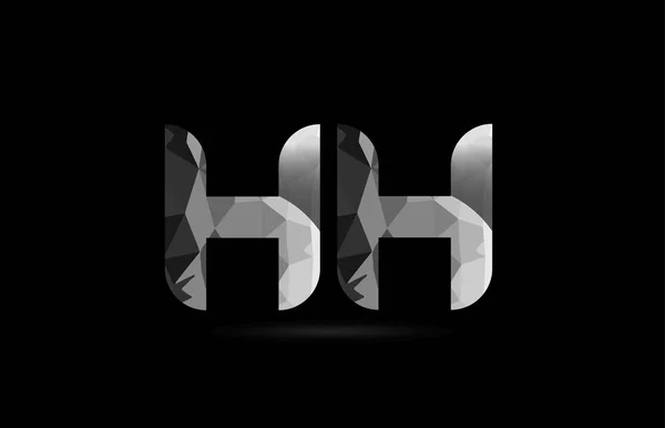 Black White Alphabet Letter Logo Kombinasi Desain Cocok Untuk Sebuah - Stok Vektor