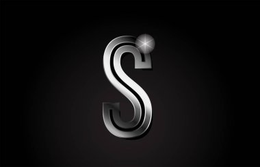 gümüş metal Alfabe harf s logo tasarımı bir şirket ya da iş için uygun