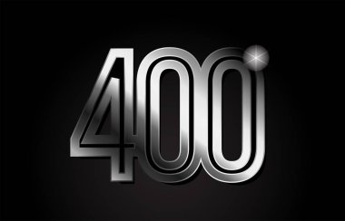 gümüş metal sayı 400 logo tasarımı bir şirket ya da iş için uygun