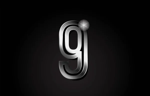 Silber Metall Zahl Logo Design Geeignet Für Ein Unternehmen Oder — Stockvektor