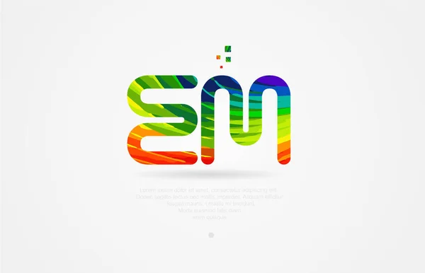 Alfabeto Letra Logotipo Icono Combinación Diseño Con Color Del Arco — Vector de stock