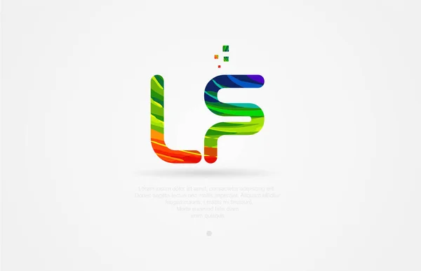 Alphabet Letter Logo Combination Design Rainbow Color — стоковый вектор