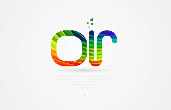 Alfabeto Letra Logotipo Ícone Combinação Design Com Cor Arco Íris — Vetor de Stock