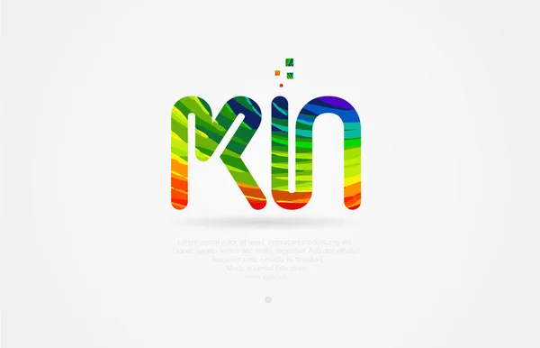 Habet Letter Logo Combination Design Rainbow Color — стоковый вектор