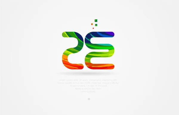 Alfabeto Letra Logotipo Ícone Combinação Design Com Cor Arco Íris — Vetor de Stock