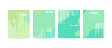 Broşür veya kartı tasarımı için en az kapak konsepti. Basit ve şık modern bir görünüme sahip. Eps10 vektör