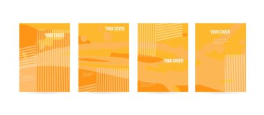 Broşür veya kartı tasarımı için en az kapak konsepti. Basit ve şık modern bir görünüme sahip. Eps10 vektör