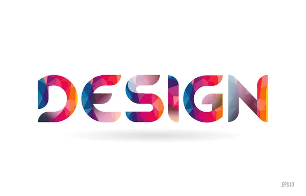 Gökkuşağı Word Metni Kartı Broşür Veya Tipografi Logo Tasarımı Için — Stok Vektör