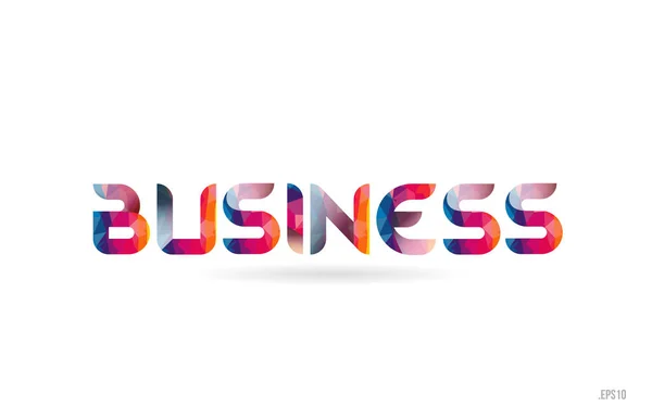 Businessfarbener Regenbogen Worttext Geeignet Für Karten Broschuren Oder Typografie Logo — Stockvektor