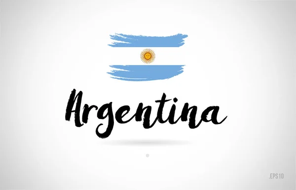 Argentina Country Flag Concept Grunge Design Suitable Logo Icon Design — Stock Vector