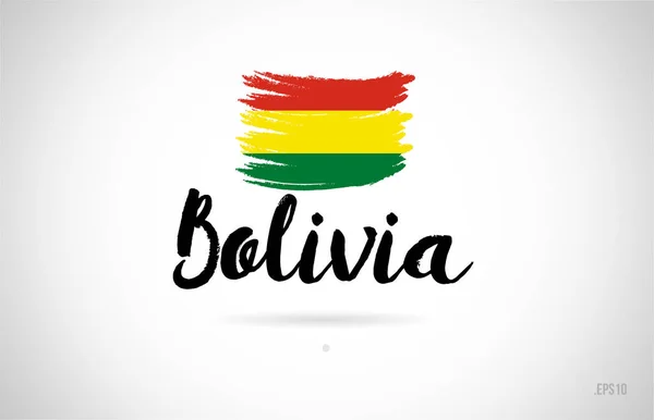 Bolivia Country Flag Concept Grunge Design Suitable Logo Icon Design — Stock Vector