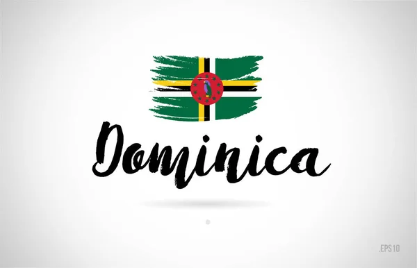 Концепция Флага Доминиканской Страны Гранжевым Дизайном Подходящим Дизайна Логотипа — стоковый вектор