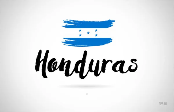 Honduras Flagga Begreppet Med Grunge Design Lämplig För Logotyp Ikon — Stock vektor